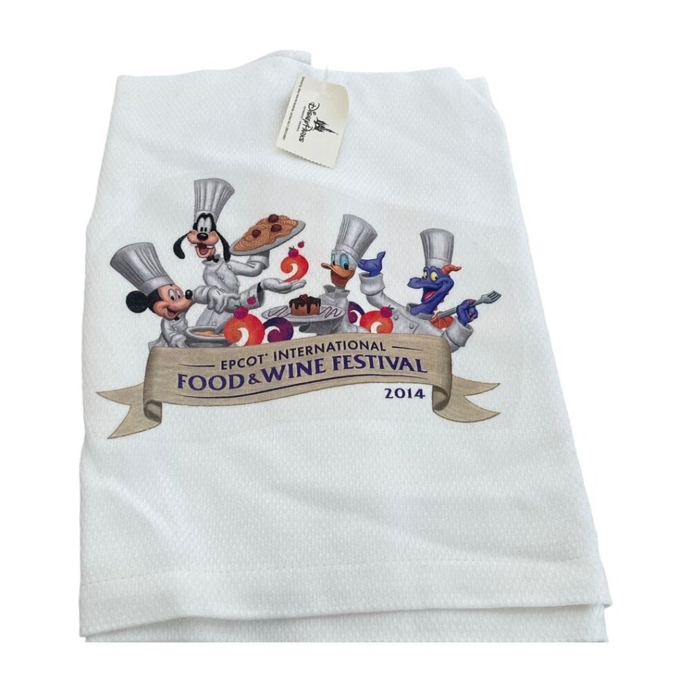 Disney Epcot International Food & Wine Festival 2014 Chef Mickey Figment Towel